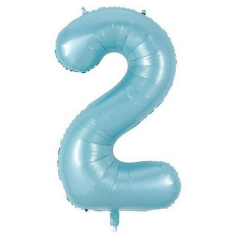 Edge Collections - 34" - Blue - Pastel Foil Numbers 2 Image