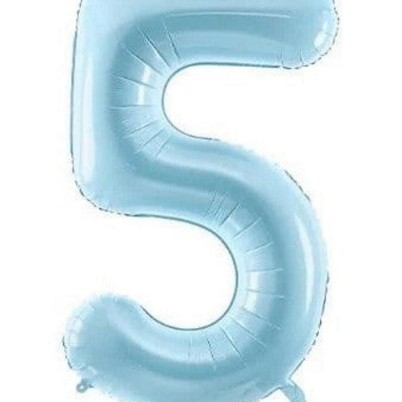 Edge Collections - 34" - Blue - Pastel Foil Numbers 5 Image