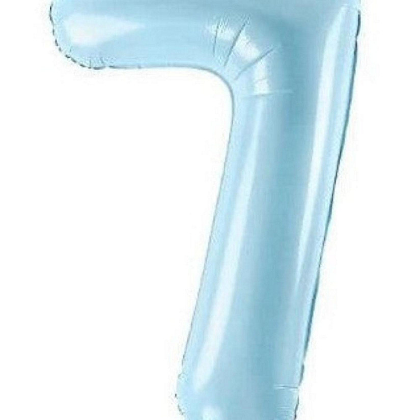 Edge Collections - 34" - Blue - Pastel Foil Numbers 7 Image