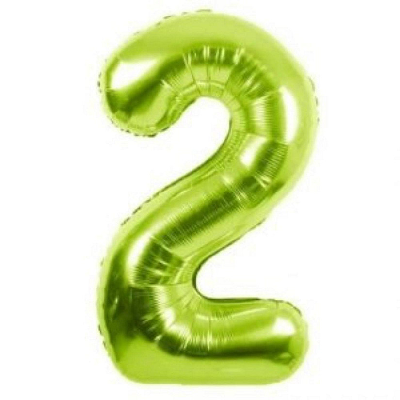 Edge Collections - 34" - Lime Green - Foil Numbers 2 Image