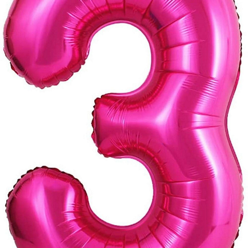 Edge Collections - 34" - Pink - Foil Numbers 3 Image