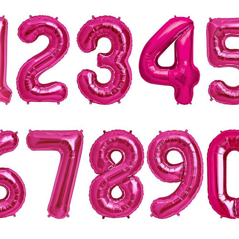Edge Collections - 34" - Pink - Foil Numbers Image