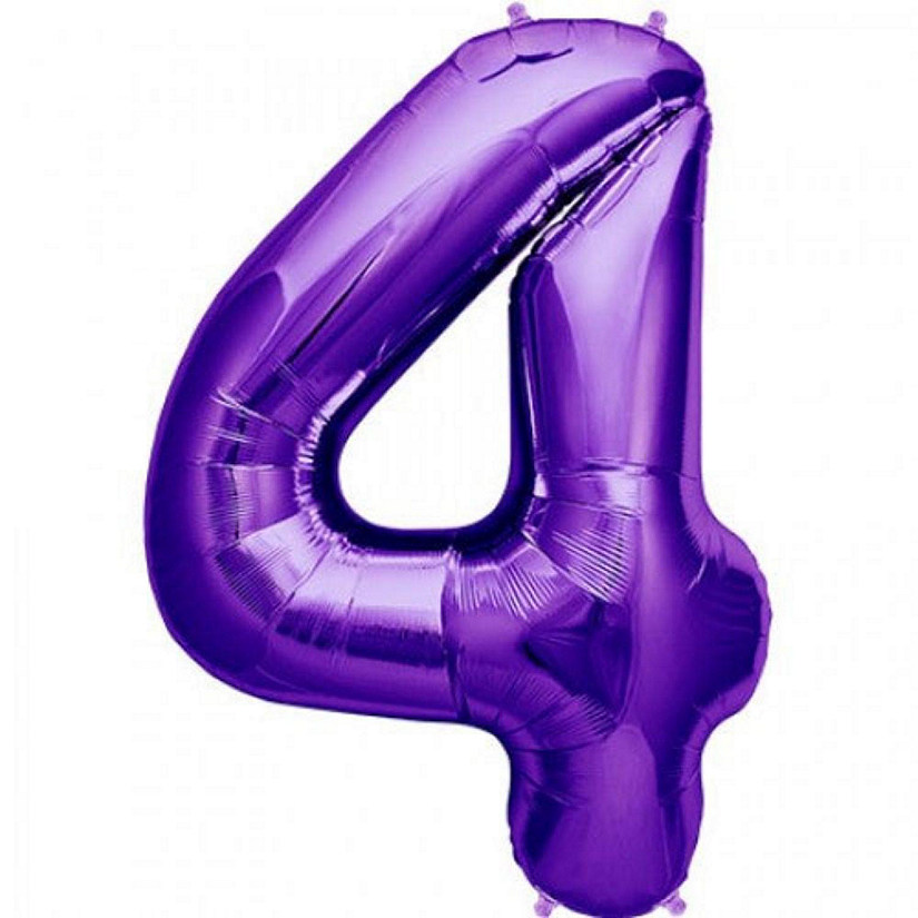 Edge Collections - 34" - Purple - Foil Number 4 Image