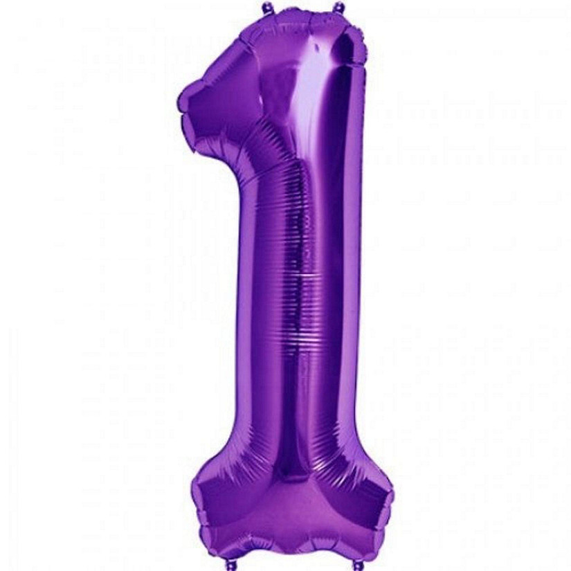 Edge Collections - 34" - Purple - Foil Numbers 1 Image
