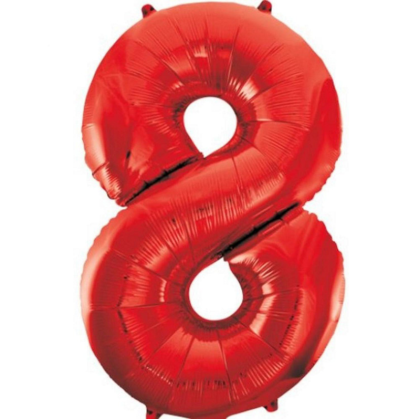Edge Collections - 34" - Red - Foil Number 8 Image