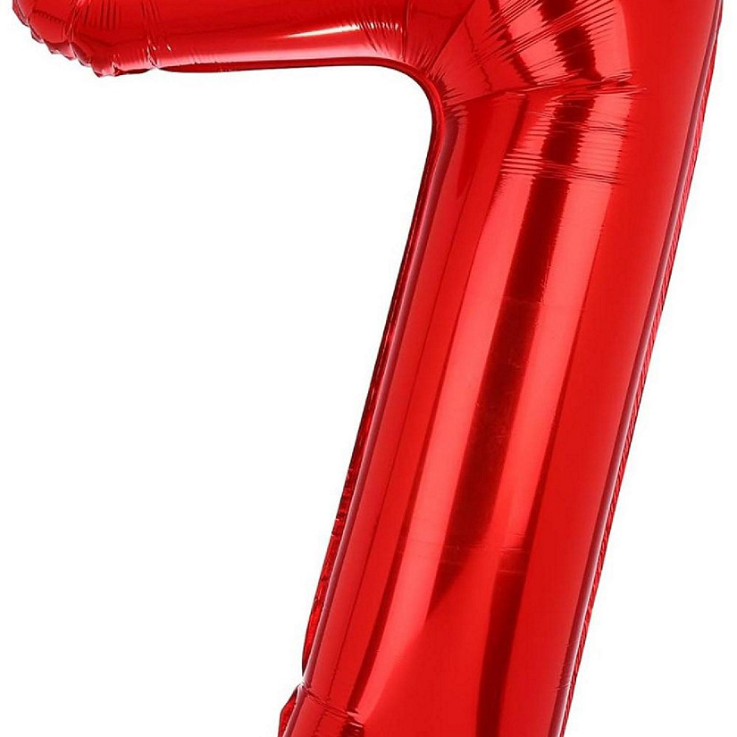 Edge Collections - 34" - Red - Foil Numbers 7 Image