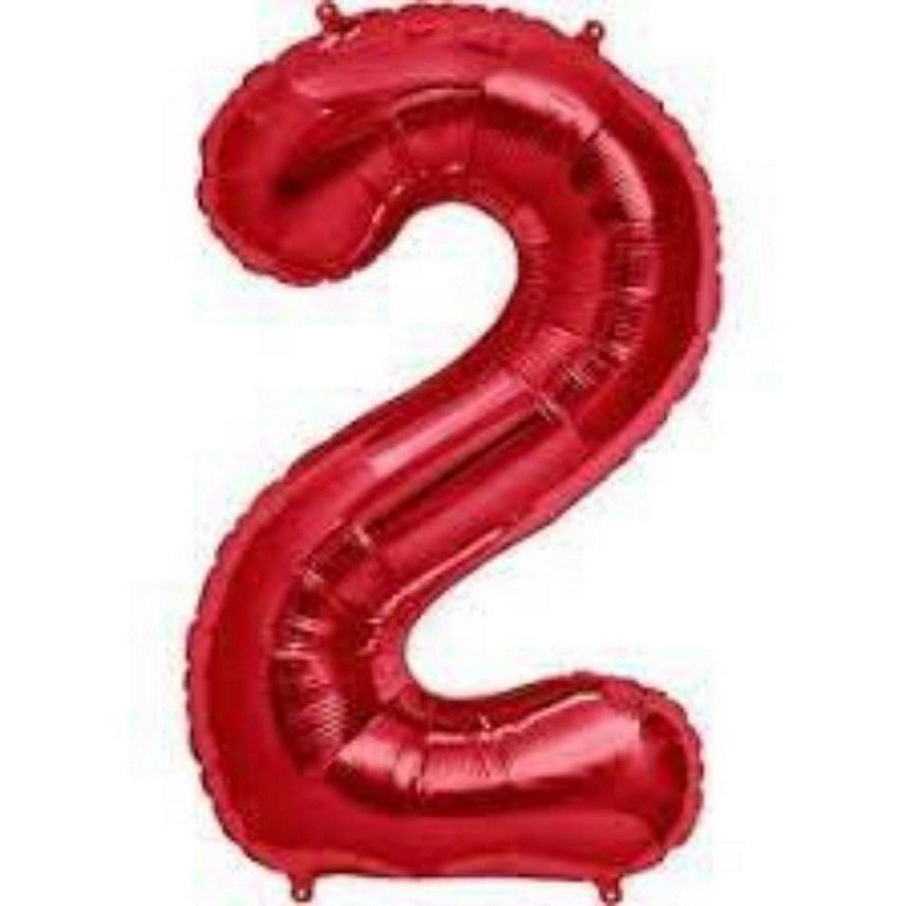Edge Collections - 34" - Red - Foil Numbers Image