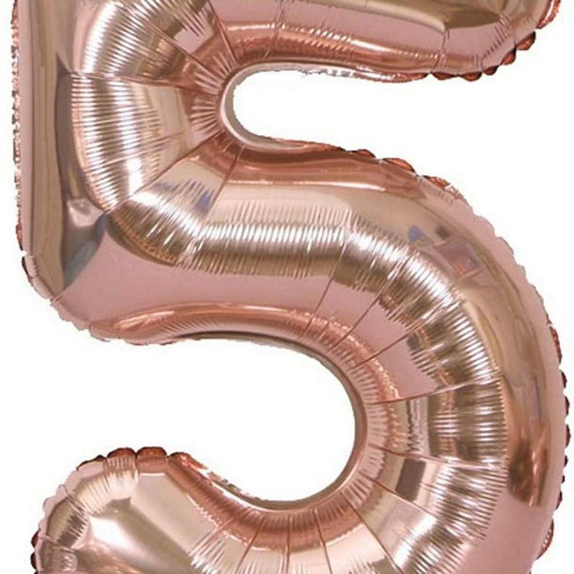 Edge Collections - 34" - Rose Gold - Foil Numbers 5 Image