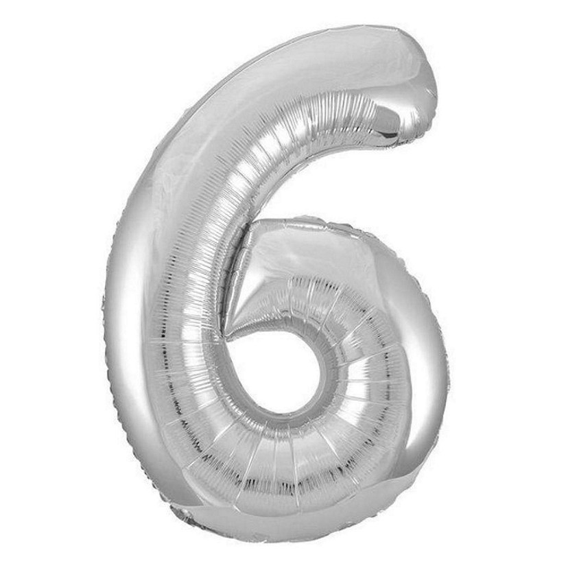 Edge Collections - 34" - Silver - Foil Number 6 Image