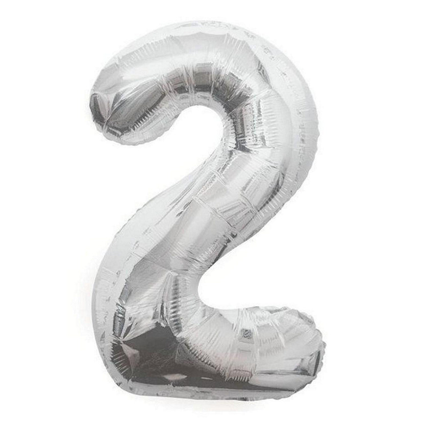 Edge Collections - 34" - Silver - Foil Numbers 2 Image