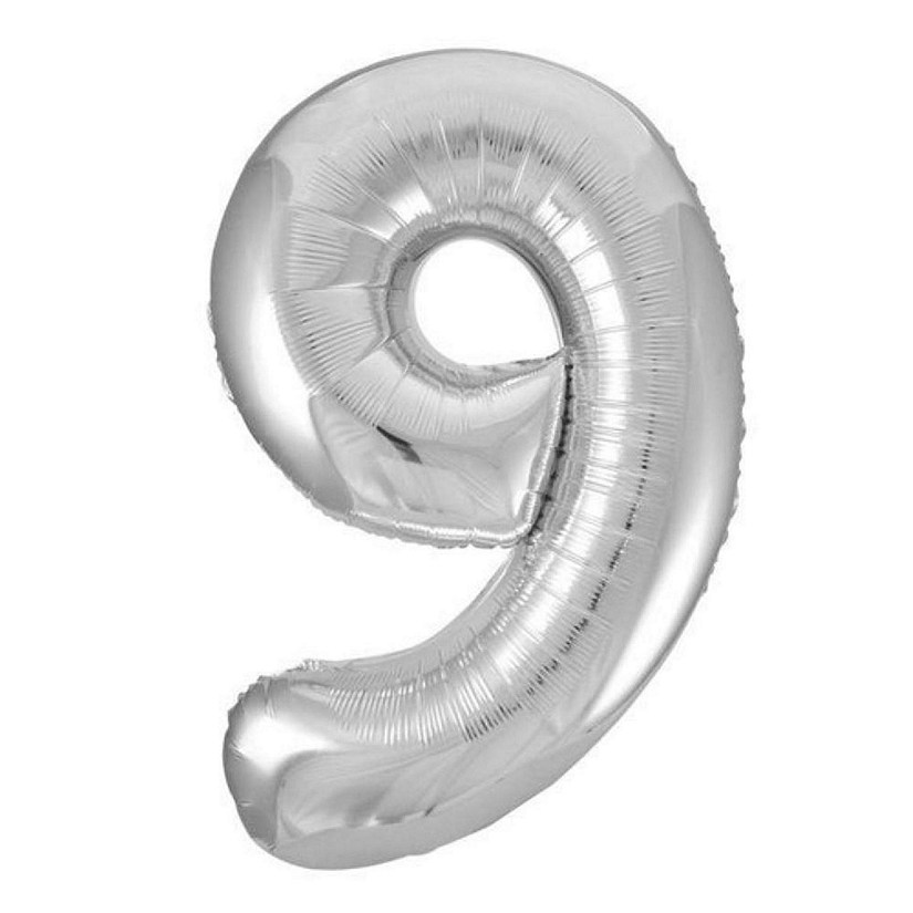 Edge Collections - 34" - Silver - Foil Numbers 9 Image