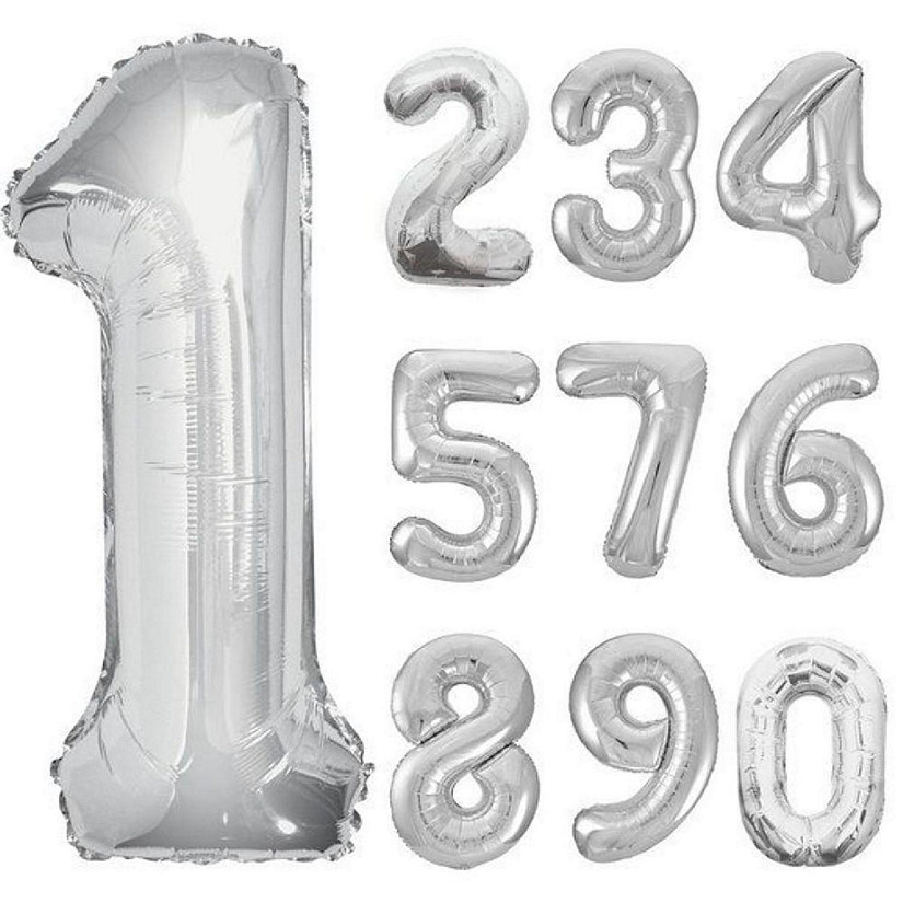 Edge Collections - 34" - Silver - Foil Numbers Image