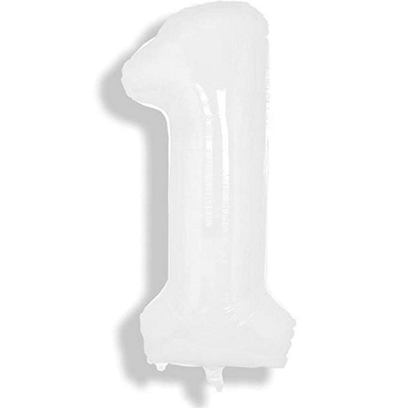Edge Collections - 34" - White - Foil Numbers 1 Image