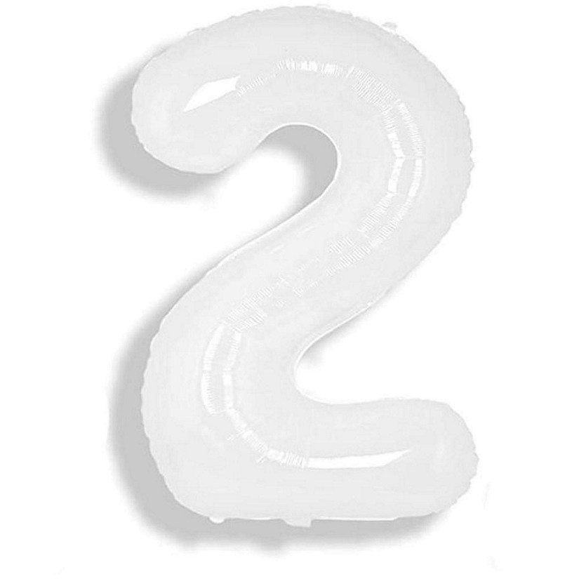 Edge Collections - 34" - White - Foil Numbers 2 Image