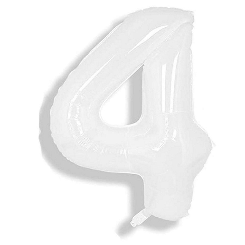 Edge Collections - 34" - White - Foil Numbers 4 Image