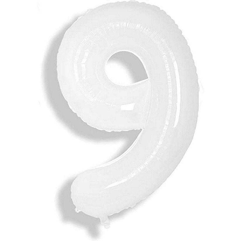 Edge Collections - 34" - White - Foil Numbers 9 Image