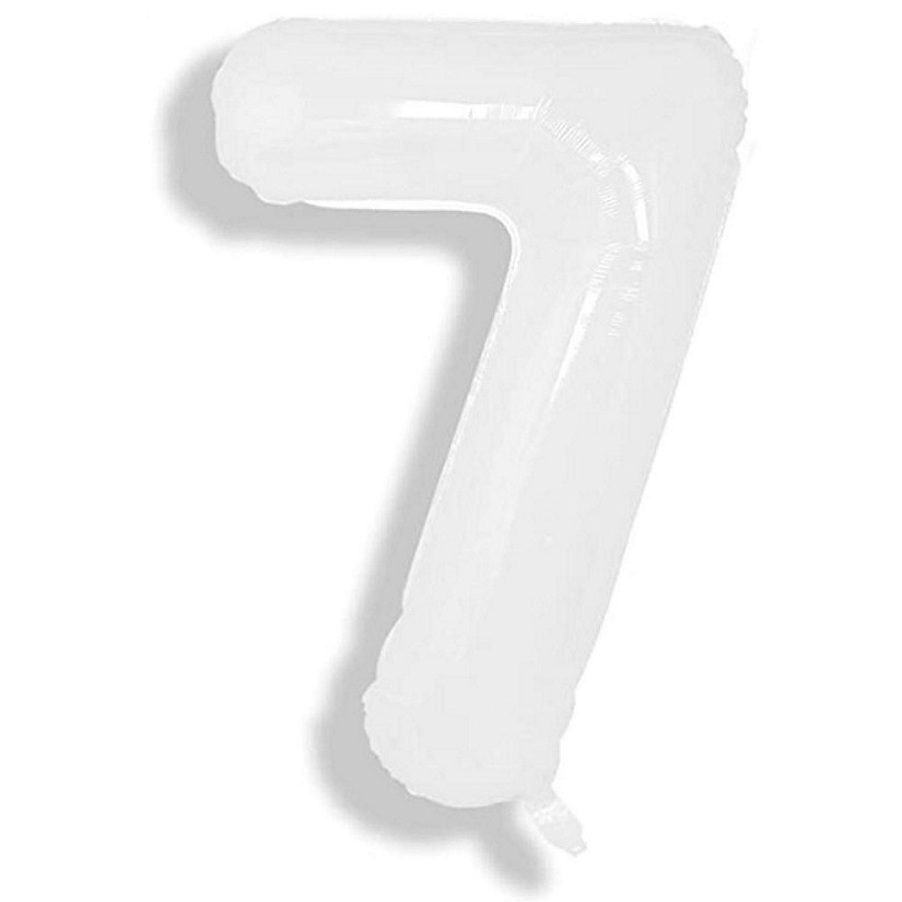 Edge Collections - 34" - White - Oversized Foil Numbers 7 Image