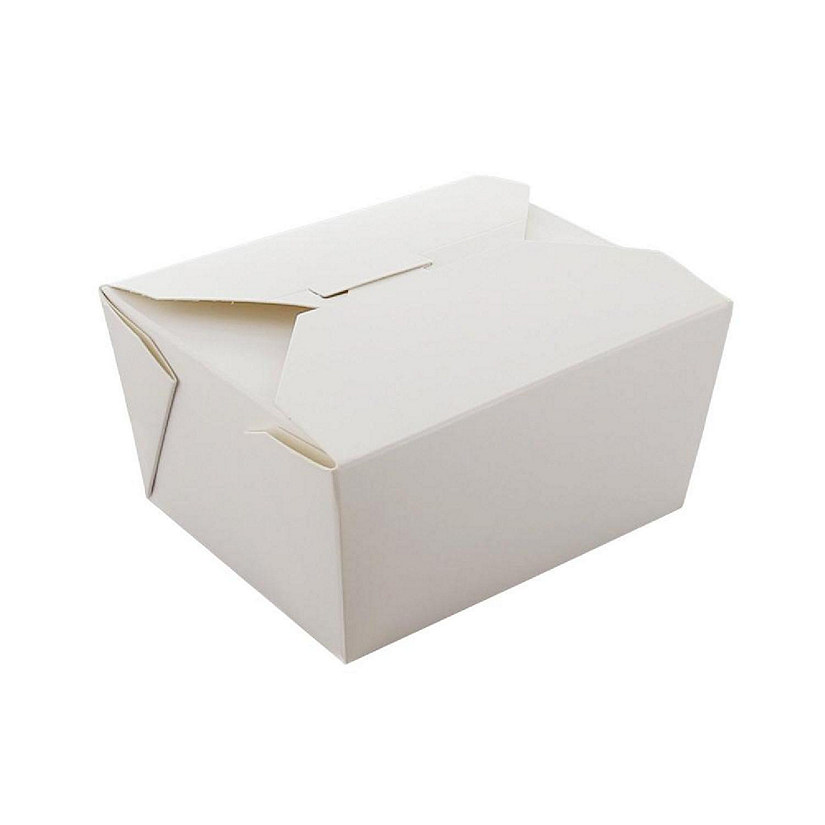 Edge Collections  - 4-3/8" X 3.5" X 2.5" - White Folded Takeout Boxes! Image