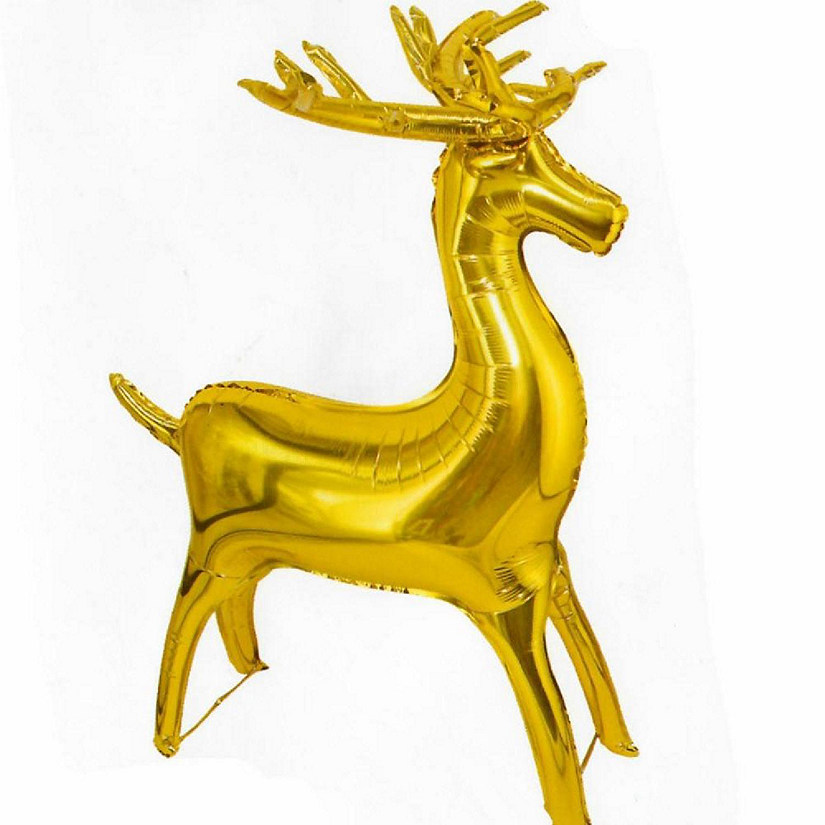 Edge Collections - 41" - Gold - Reindeer Balloon Image