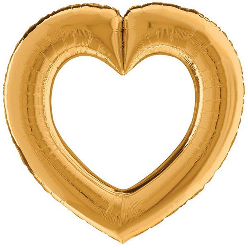 Edge Collections - 42" - Gold - Heart Balloon Image
