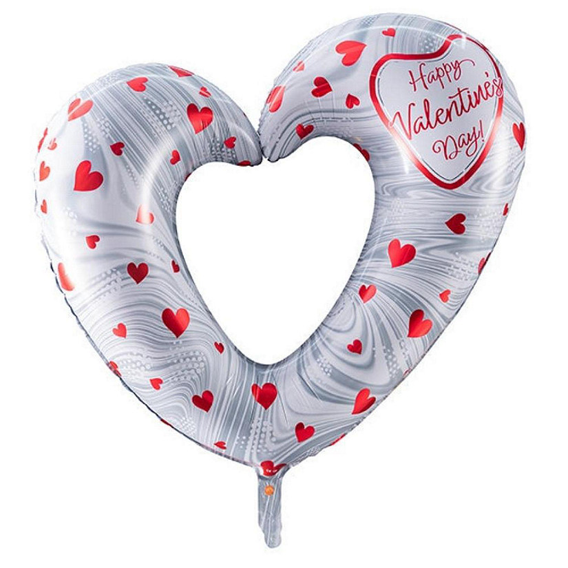 Edge Collections - 42" - Silver - Heart Balloon Image
