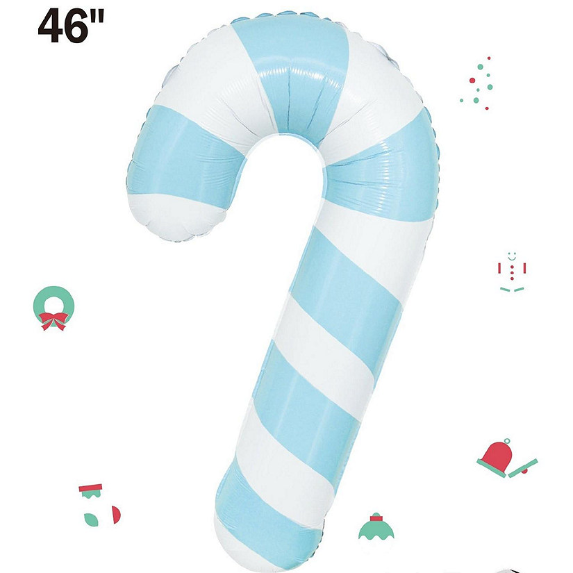 Edge Collections - 46" - Blue - Festive Inflatable Candy Cane Image