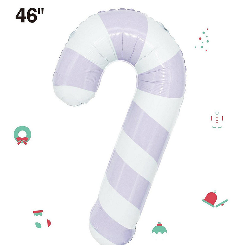 Edge Collections - 46" - Lavender Candy Cane Balloon Image
