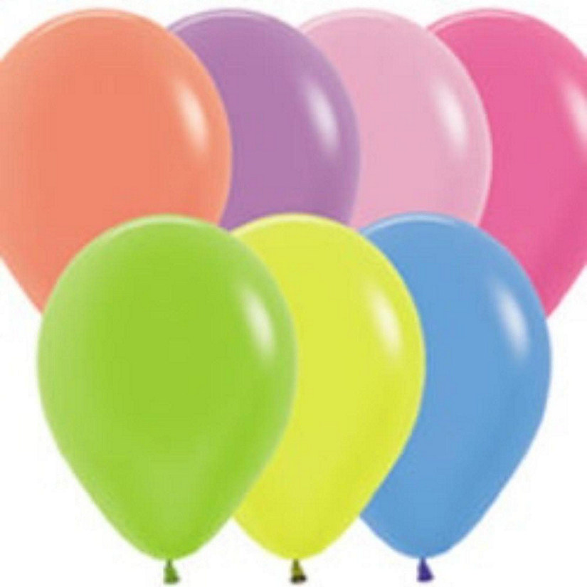 Edge Collections - 5" - Assorted Colors Neon Balloons Image