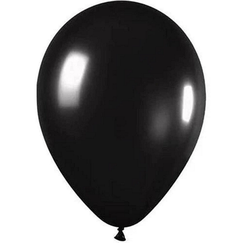 Edge Collections - 5" - Metallic Black Balloons Image