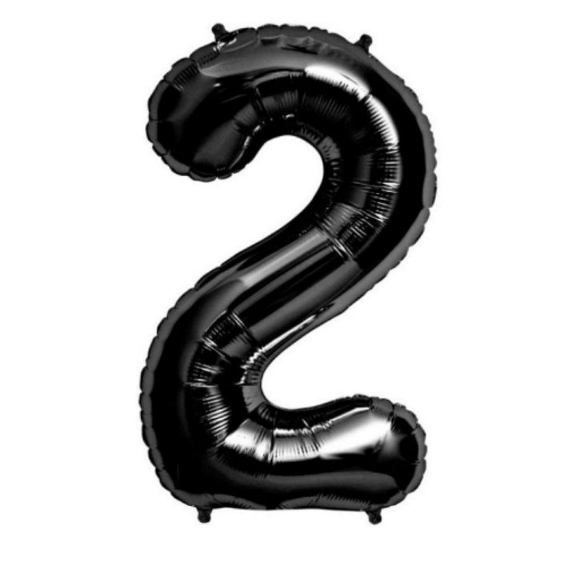 Edge Collections - 52" - Black - Oversized Foil Numbers 2 Image