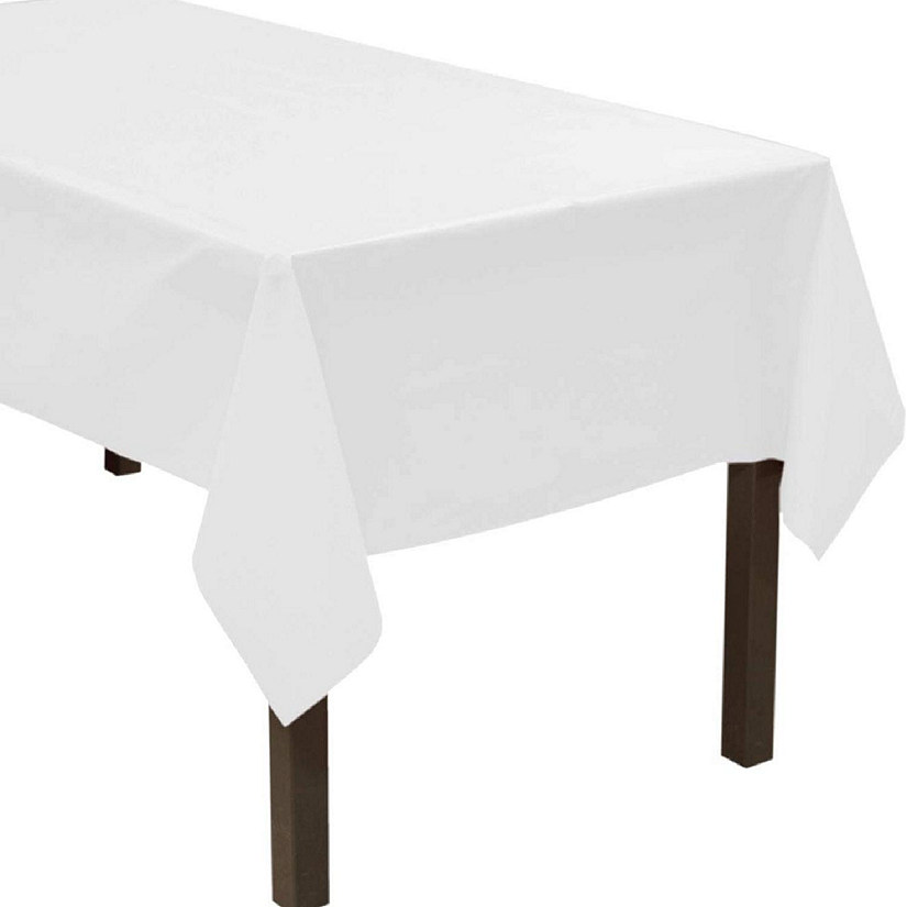 Edge Collections - 54" x 108" - White - Durable Tablecovers Image