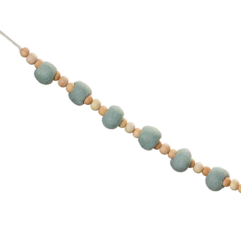 Edge Collections - 6' - Multicolor - Wood Beaded String Garland! Image