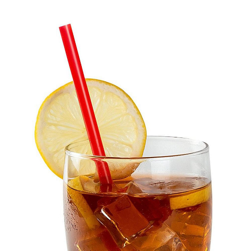 Edge Collections  - 9" - Giant Red Paper Wrapped Straw! Image