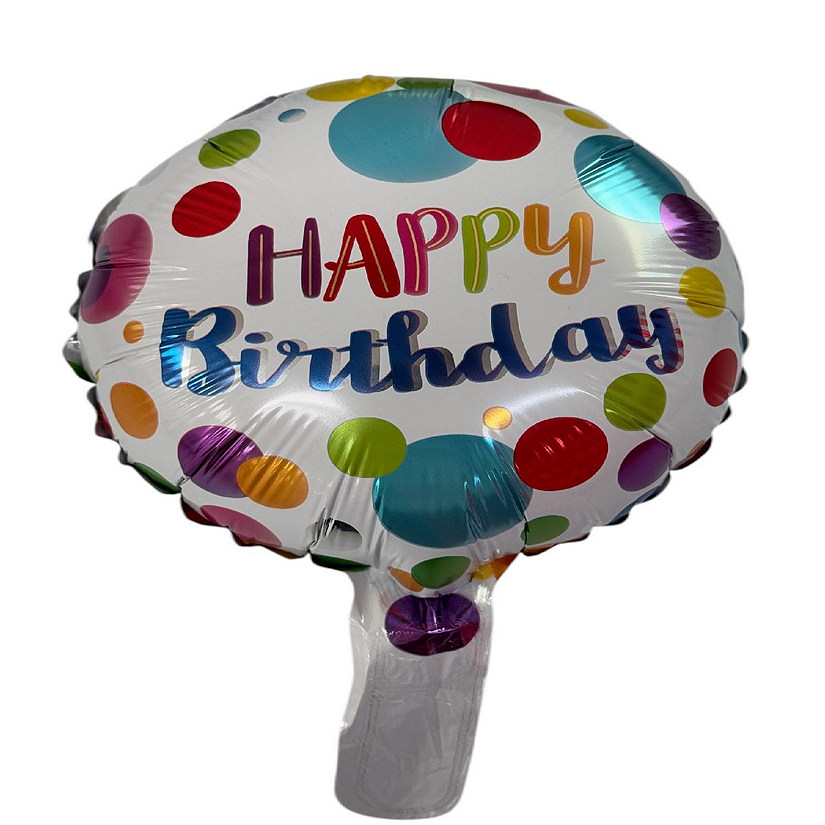 Edge Collections - 9" - Multicolor - Happy Birthday Bubbles Image