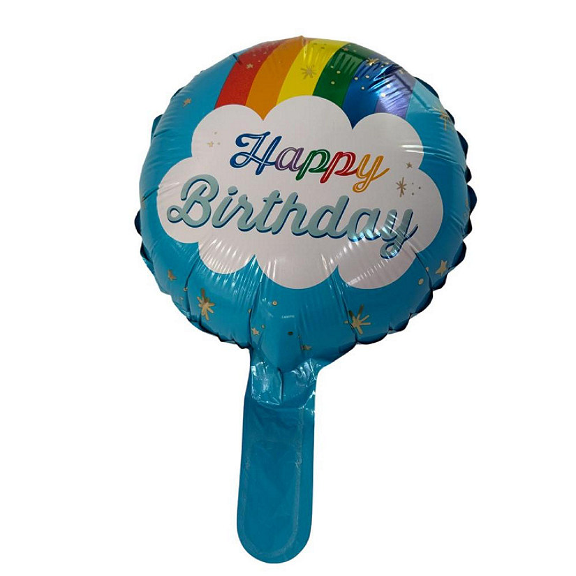 Edge Collections - 9" - Multicolor - Rainbow Cloud Foil Balloon Image