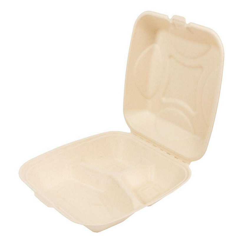 Edge Collections  - 9" x 9" x 3.19" - Large 3 Section Hinged Lid Containers! Image