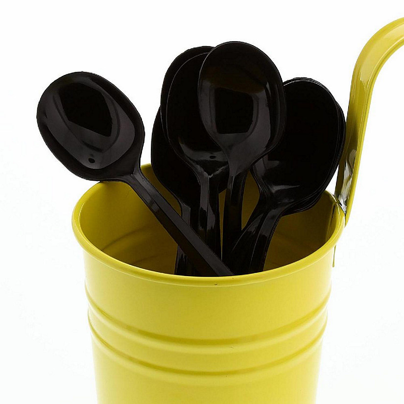 Edge Collections  - Black - Polypropylene Soup Spoons! Image