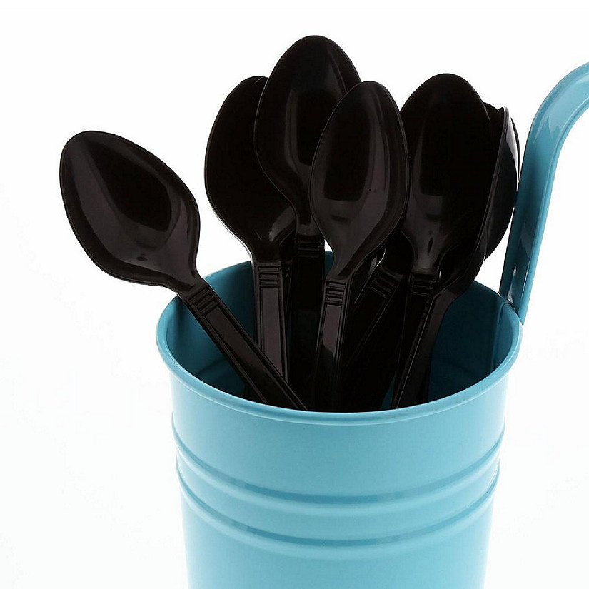 Edge Collections  - Black Polypropylene Teaspoons! Image