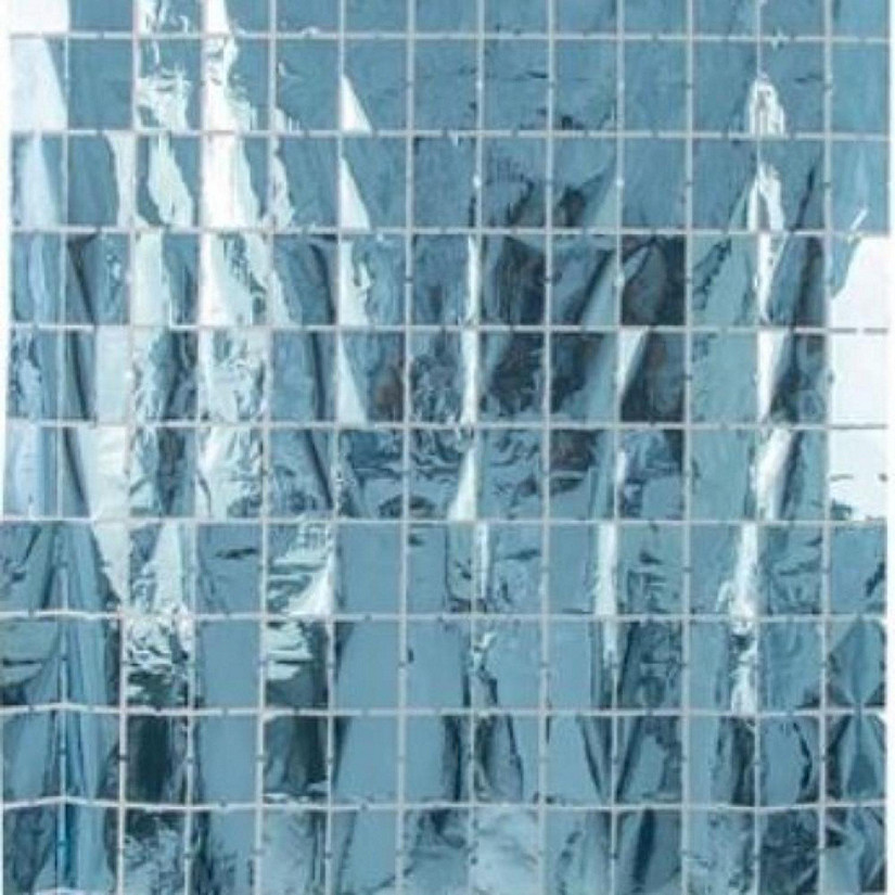 Edge Collections - Blue - Square Foil Door Curtains Image