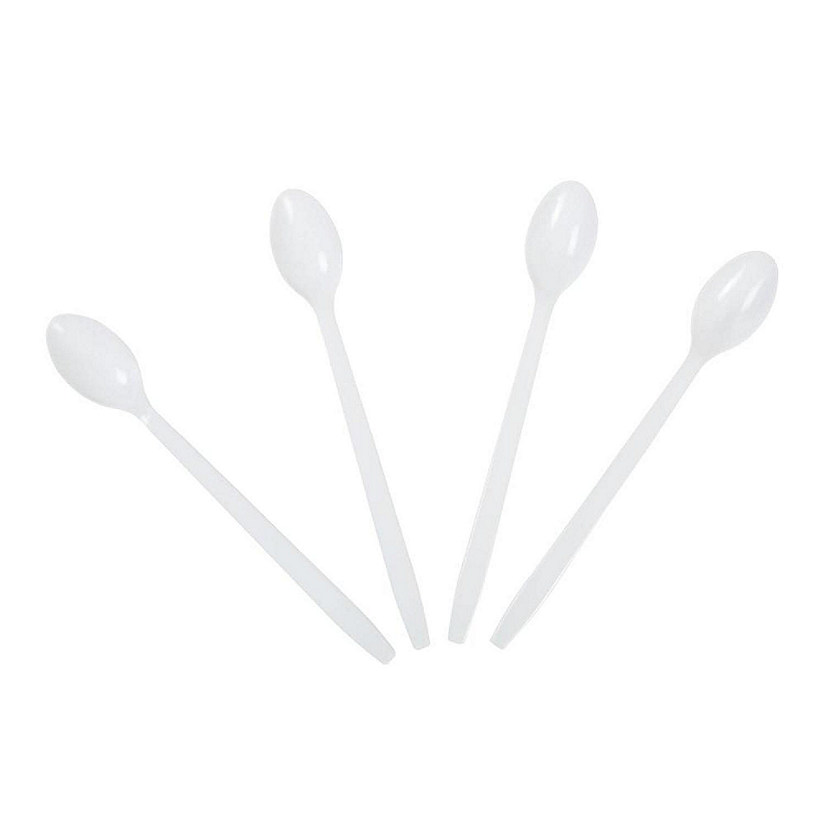 Edge Collections  - Durable White Polypropylene Soda Spoons! Image