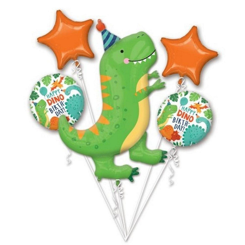 Edge Collections - Green - Dinosaur Balloon Bouquet Image