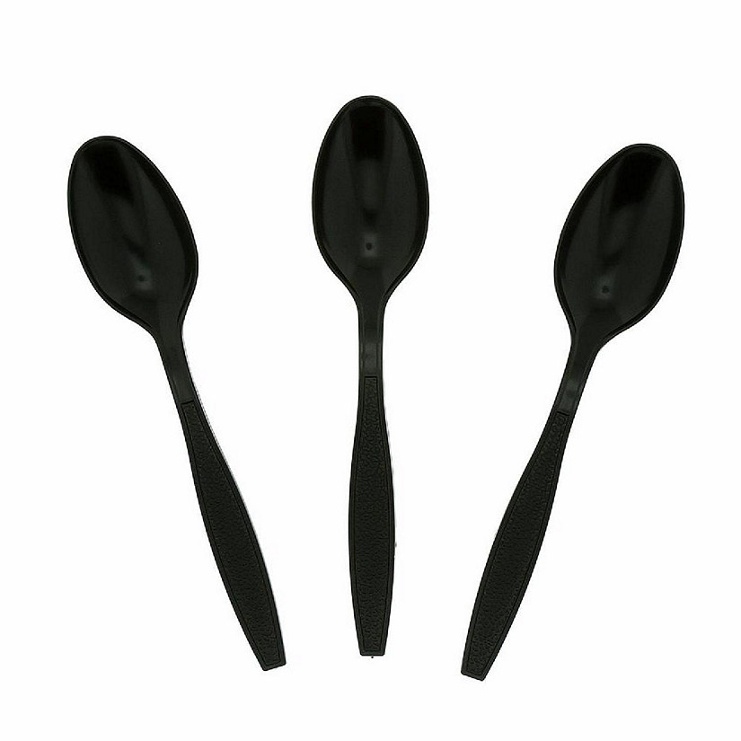 Edge Collections  - Heavy Black Polystyrene Teaspoons! Image