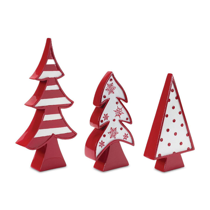 Edge Collections - Red with White - Whimsical Tabletop Tree! Image