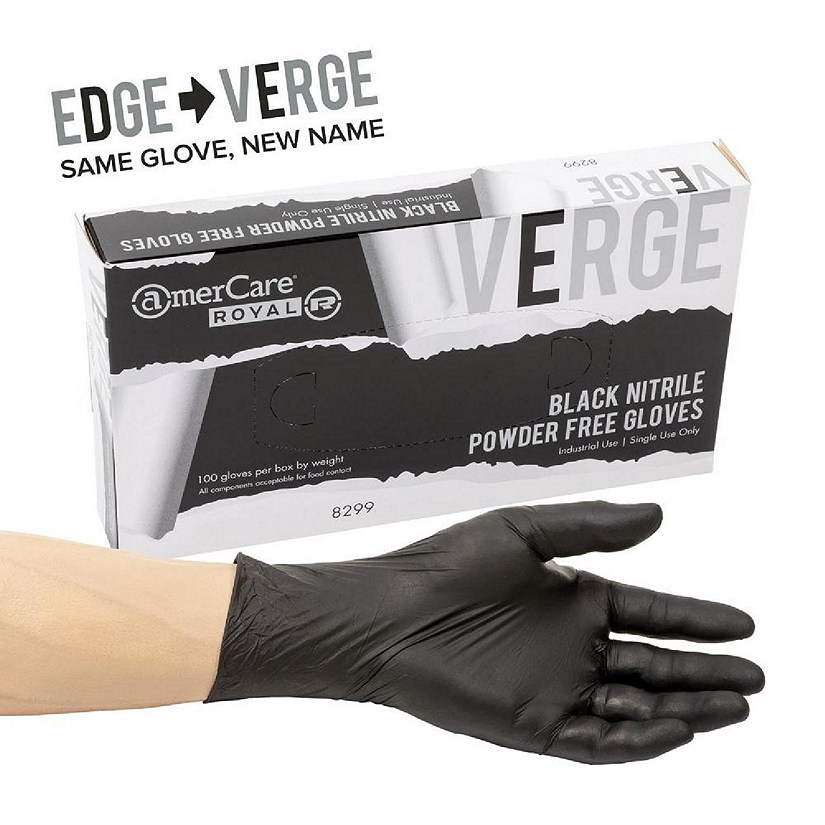 Edge Collections  - Small - Black Nitrile Verge Gloves (Small)! Image