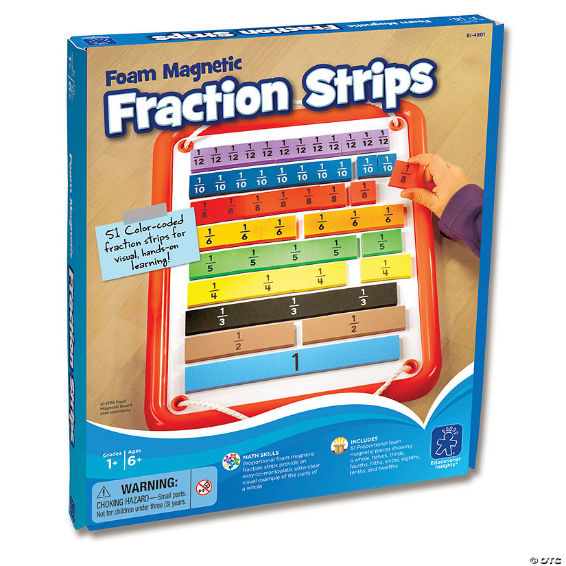 Educational Insights Foam Magnetic Fraction Strips, 51 Pieces Image
