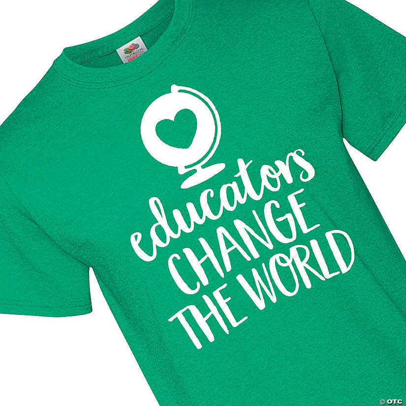 Educators Change the World Adult&#39;s T-Shirt Image