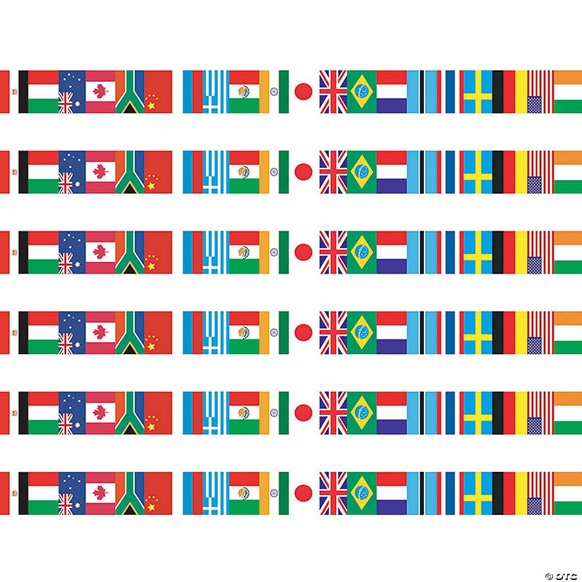 Edupress International Flags Spotlight Border, 36 Per Pack, 6 Packs Image