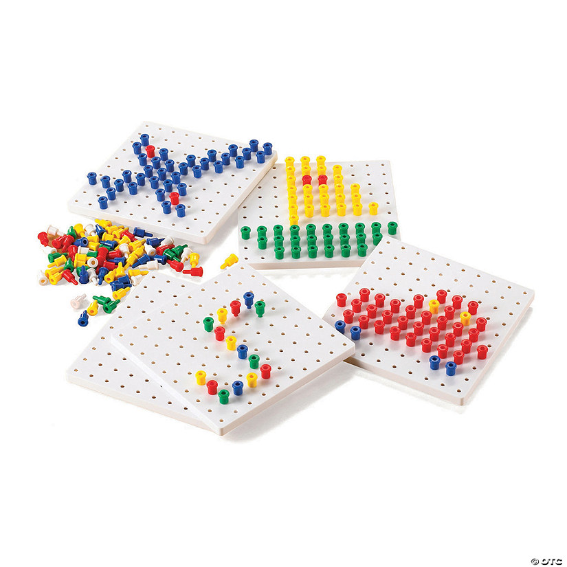 Edx Education Pegs and Peg Board Set, 5 Boards, 1000 Pegs Image