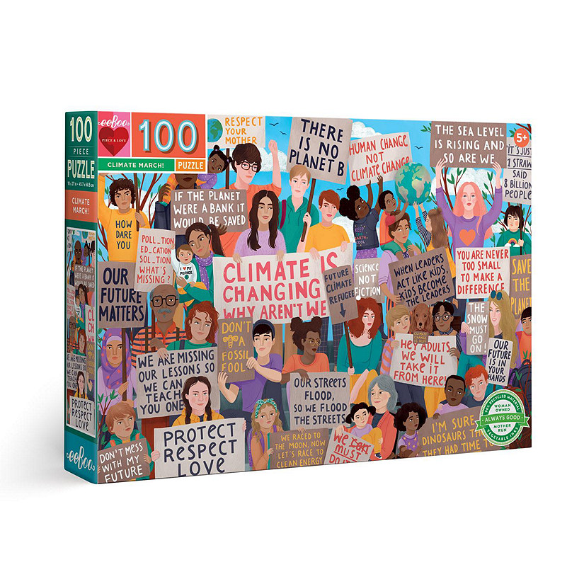 Eeboo: Climate March! 100 Piece Jigsaw Puzzle Image
