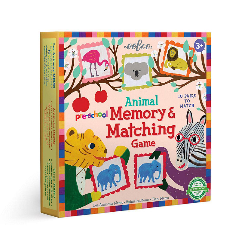eeBoo Pre-School Animal Memory and Matching Game Image